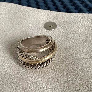 David Yurman Silver and Gold Ring